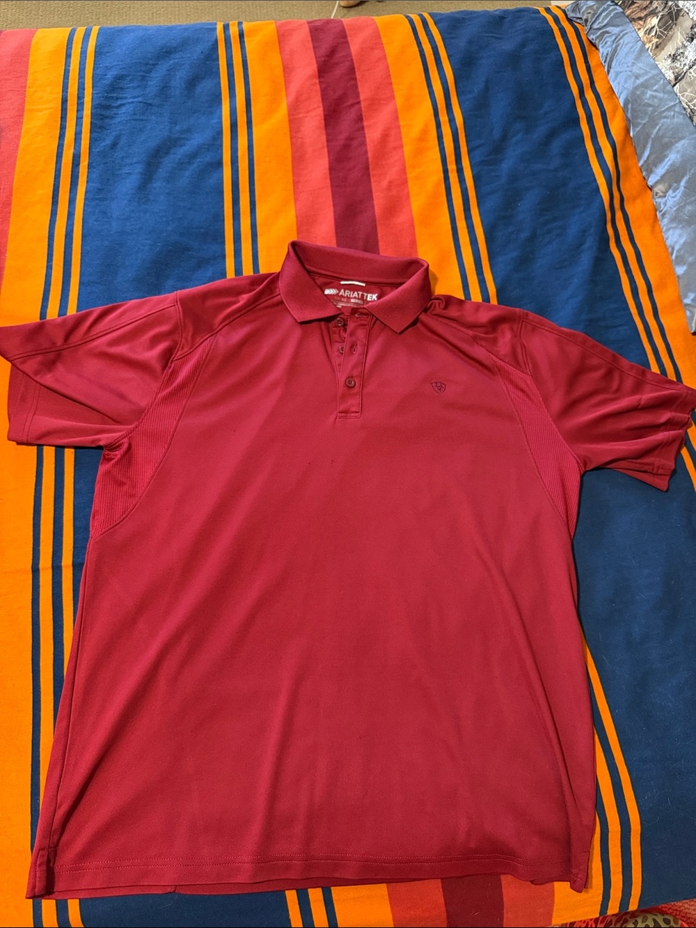 Ariat Men’s Short-Sleeve Polo in Burgundy